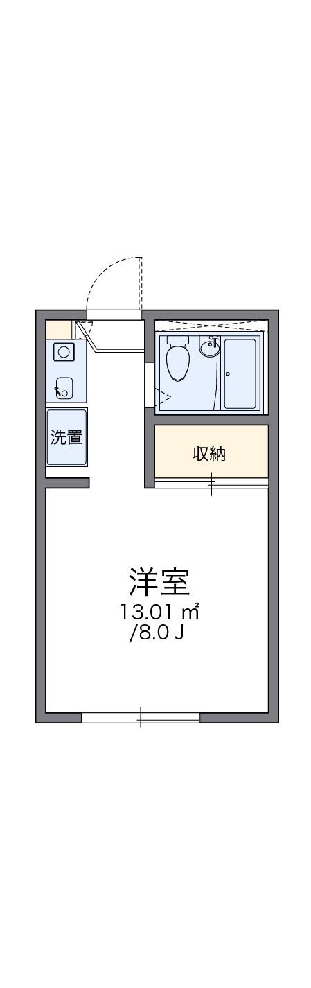 レオパレス中曽根Ⅰ(1K/2階)の間取り写真