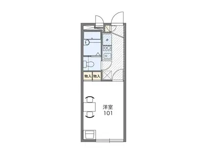 レオパレスカルチェ(1K/2階)の間取り写真