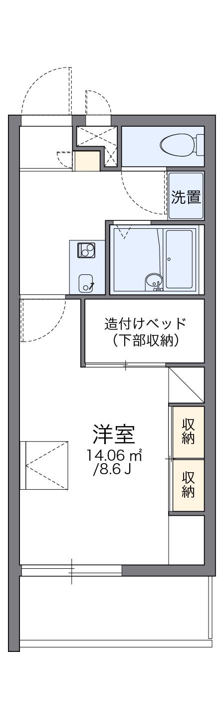 レオパレスHKスクエア(1K/2階)の間取り写真