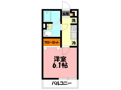 リブリ・SAIRIN23(1K/2階)の間取り写真