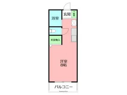 コーポセキ(1K/2階)の間取り写真