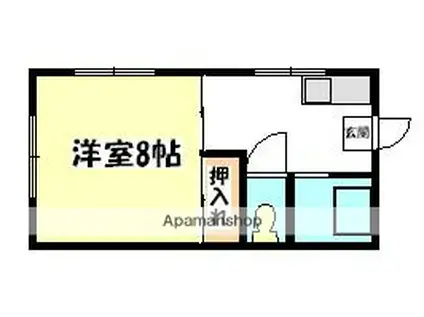 晴海ハイツ(1K/2階)の間取り写真