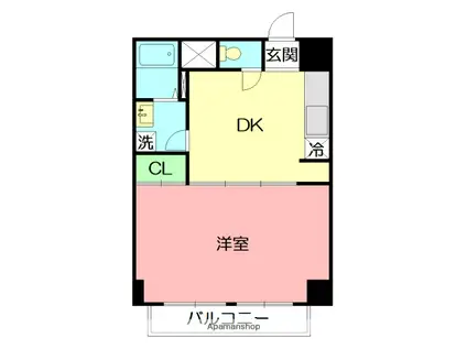 リアライズ伊勢原(1DK/6階)の間取り写真