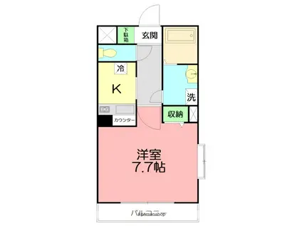マーレ TAKEI 四番館(1K/3階)の間取り写真