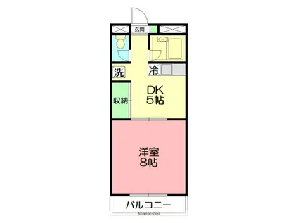 青木ビル(1K/4階)の間取り写真