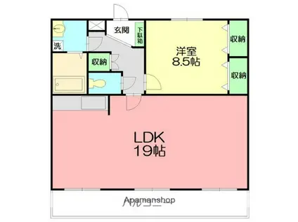 グランパルク(1LDK/2階)の間取り写真