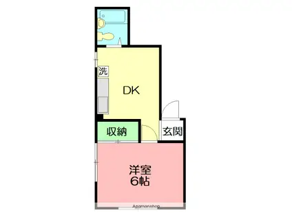 ラドウィンズ(1DK/3階)の間取り写真