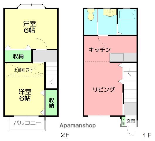 ヴィラ大磯Ⅲ(2LDK)の間取り写真