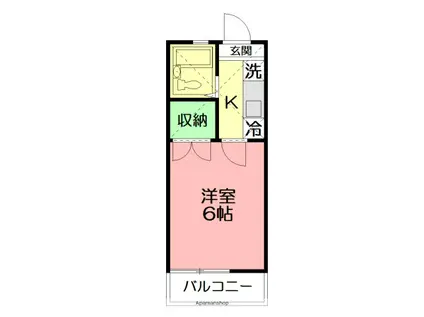 天神ドミール21(1K/2階)の間取り写真