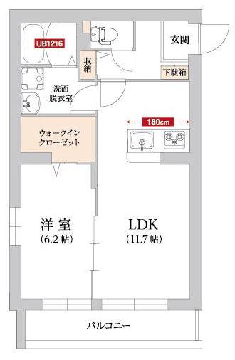 トレリッシュ湘南(1LDK/2階)の間取り写真