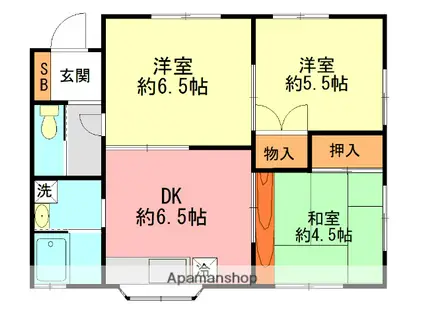 ノアヒルズ(3DK/1階)の間取り写真