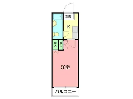 エディフィシオ秦野(1K/1階)の間取り写真
