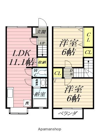 アネックス美松(2LDK)の間取り写真
