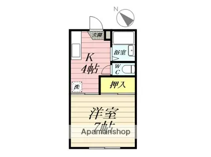 メゾンコイズミⅢ(1K/2階)の間取り写真