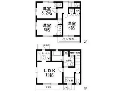 ハイム西鎌倉(3LDK)の間取り写真