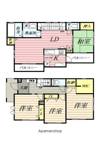 東海道本線 平塚駅 徒歩11分 2階建 築20年(4LDK)の間取り写真