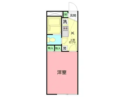 CASA小原台(1K/1階)の間取り写真