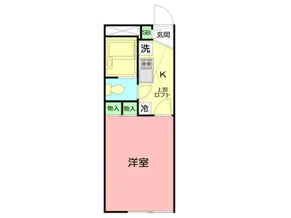 CASA小原台(1K/1階)の間取り写真