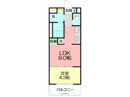 LIEBE WATANABE(1LDK/2階)の間取り写真