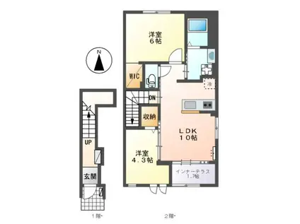 小田原市中町アパート工事(2LDK/2階)の間取り写真