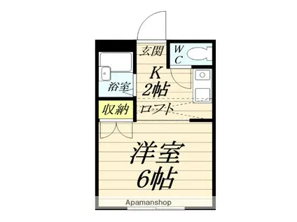 ロイヤルエモンド藤沢(ワンルーム/1階)の間取り写真