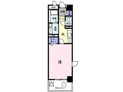 桜並木パ-クマンション(1K/1階)の間取り写真