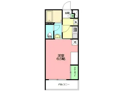 リブリ・ヴェルジュ本厚木(1K/1階)の間取り写真