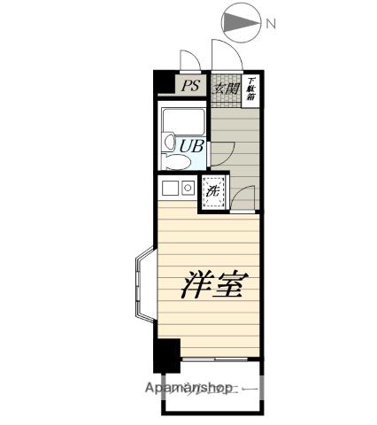 ライオンズマンション桜ヶ丘駅前(ワンルーム/2階)の間取り写真