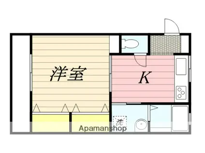 CRハイム(1K/2階)の間取り写真