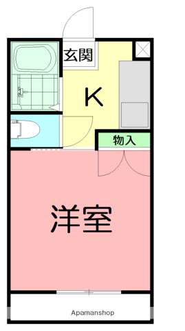 第二コーポ久保寺(1K/1階)の間取り写真
