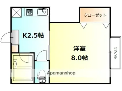 VALLEY HOUSE(1K/2階)の間取り写真