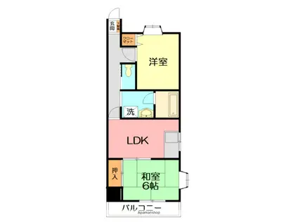 レーゾンデートル湘南(2LDK/3階)の間取り写真