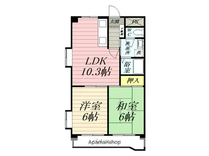 トゥインクルハウス(2LDK/3階)の間取り写真