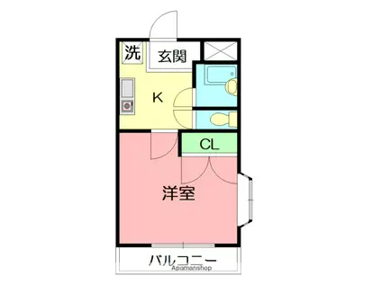ステージ湘南(1K/2階)の間取り写真