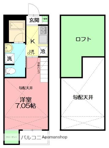 ARUKA 014(ワンルーム/2階)の間取り写真