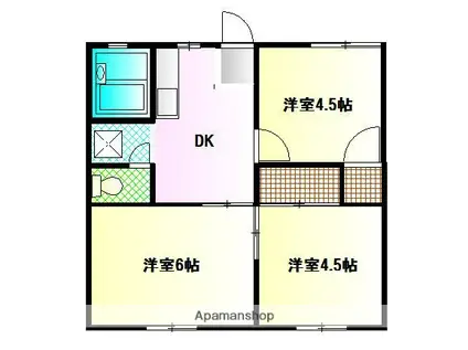 ハイツ山吹(3DK/2階)の間取り写真