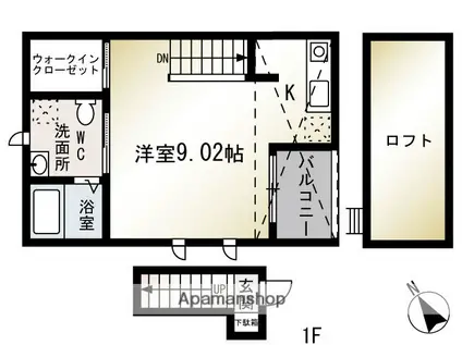 PALMA FORESTA(ワンルーム/2階)の間取り写真
