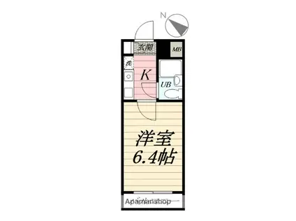 アップルコート南林間(1K/3階)の間取り写真