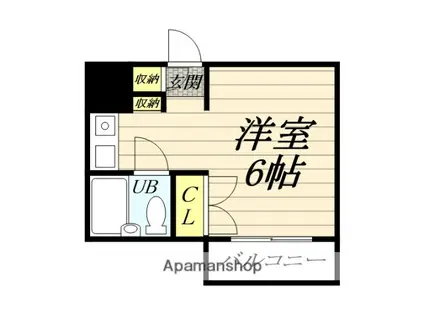 トップ桜ヶ丘第2(ワンルーム/3階)の間取り写真