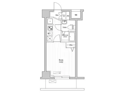 N-STAGE HON-ATSUGI SAKAECHO(1K/7階)の間取り写真
