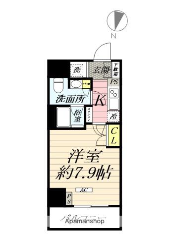 GENOVIA平塚Ⅲ(1K/3階)の間取り写真