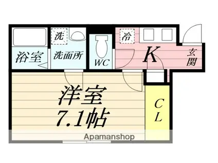 FORESIGHT INN南矢名(1K/1階)の間取り写真