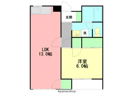 メゾンアイリスF(1LDK/2階)の間取り写真