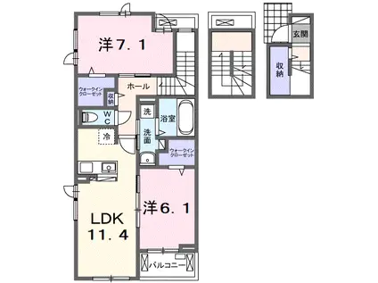 ルミナス(2LDK/3階)の間取り写真