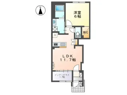 小田原市中町アパート工事(1LDK/1階)の間取り写真