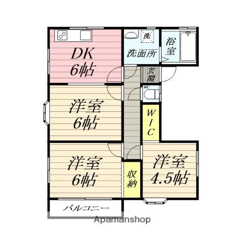 鈴木ビル(3DK/3階)の間取り写真