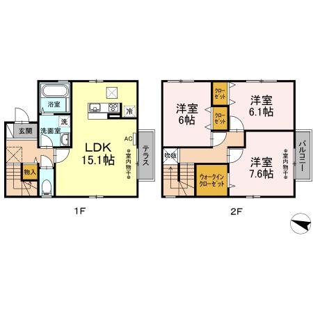 TERRA BELLA(3LDK)の間取り写真
