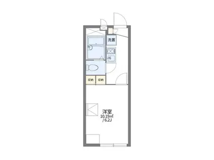 レオパレスペニーハイツⅡ(1K/1階)の間取り写真