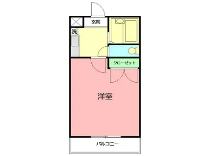 レオパレスAMOUR(1K/3階)の間取り写真