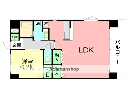 レオ グランデ(1LDK/9階)の間取り写真